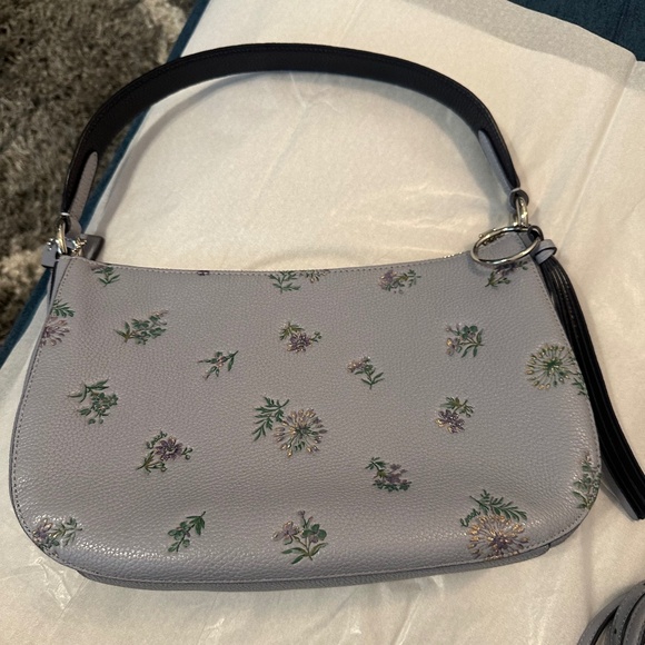 Coach Lavender Floral Shoulder Bag - Picture 7 of 13